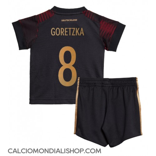 Maglie da calcio Germania Leon Goretzka #8 Seconda Maglia Bambino Mondiali 2022 Manica Corta (+ Pantaloni corti)